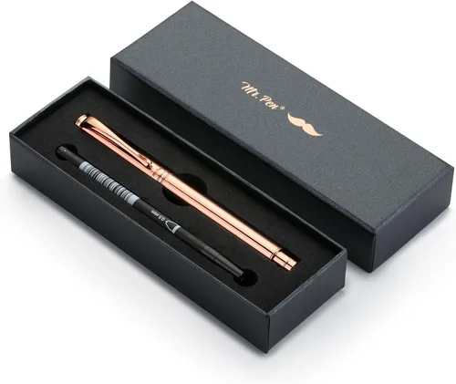 Vista 11 de Mr. Pen - Bolígrafo de lujo, barril negro, tinta negra, bolígrafo elegante, bolígrafos elegantes para hombres y mujeres, bonitos bolígrafos