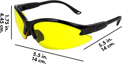 Vista 5 de Gafas de sol de seguridad con lentes amarillas, ideales para deportes de tiro