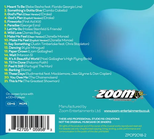 Vista 2 de Zoom Karaoke Pop Chart Picks 2018 Part 2 + Twofers Medleys Vol. 1