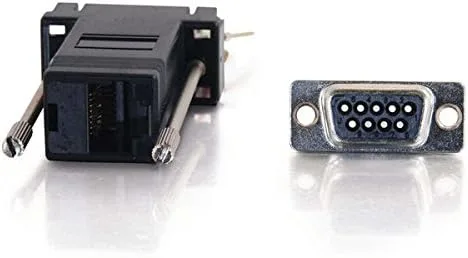 Vista 4 de C2G 02947 RJ45 a DB9 macho Serial RS232 adaptador modular, negro 1,5 pulgadas
