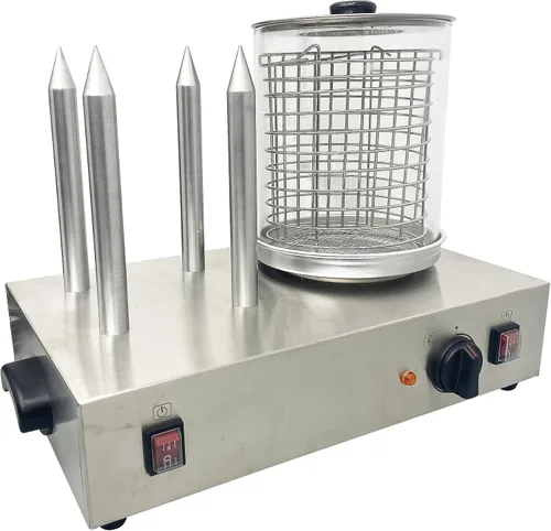 Vista 6 de TECHTONGDA Vaporizador para perros calientes, parrilla de salchichas, calentador eléctrico para bollos, calentador de perros calientes, calentador