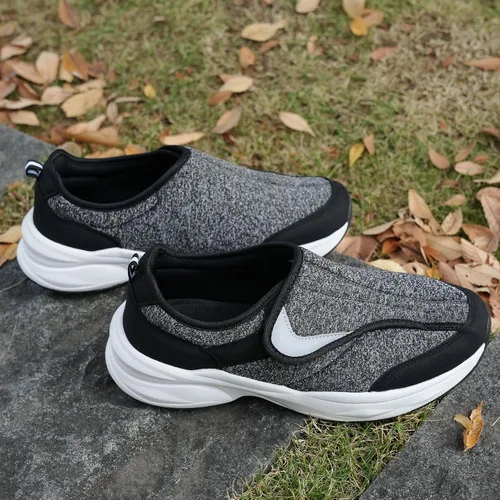 Vista 3 de Ortho + Rest Zapatos para diabéticos para hombre, pies hinchados, para caminar, para caminar, con soporte para el arco, zapatillas ortopédicas