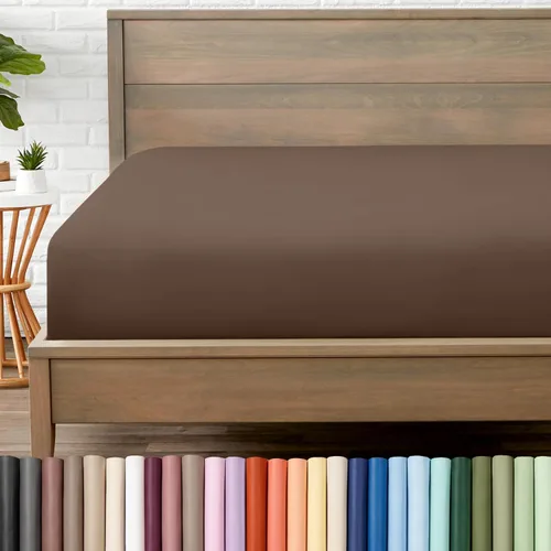 Vista 47 de Bare Home - Sábana bajera de microfibra 1800 muy suave y duradera, para colchones altos tamaño individual, color blanco Deep Pockets 6 to 15
