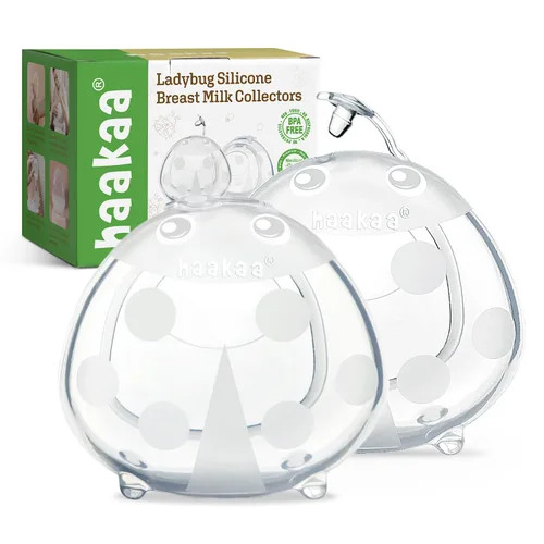 Vista 10 de haakaa - Colector de leche materna Ladybug, colector de leche para lactancia, cáscara de pecho para lactancia, reutilizable, colector de fugas