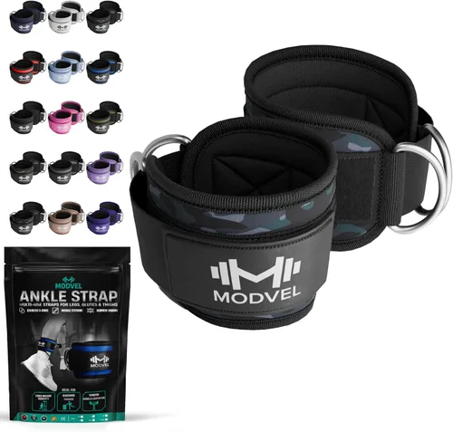 Vista 33 de Modvel Gym Ankle Strap for Cable Machines – Glute & Leg Kickback Ankle Straps for Gym Workouts – Adjustable, Padded Support for Strength Training