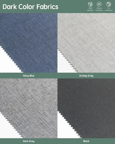Vista 2 de Yoolax Persianas de muestra de tela, persianas opacas enrollables, persianas para ventanas, muestra de tela (multicolor) Fabric Swatches for