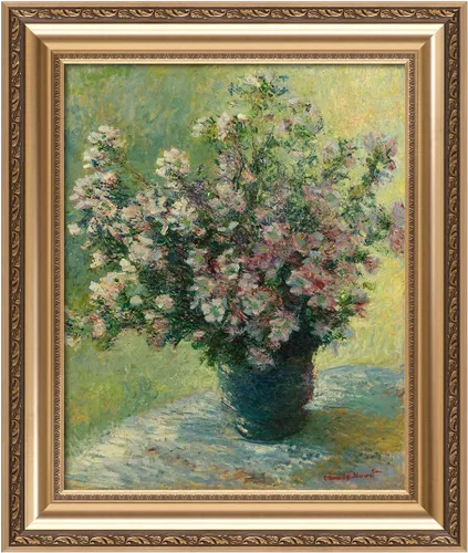 Vista 114 de IPIC - Reproducción artística de los lirios de agua de Claude Monet 1906, impresiones giclée coinciden con el marco dorado clásico, arte de pared