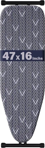 Vista 10 de veiox - Tabla de planchar de 43 x 13, cubierta resistente al calor, patas resistentes y pesadas 7 heights 28-35"·Rock-solid metal