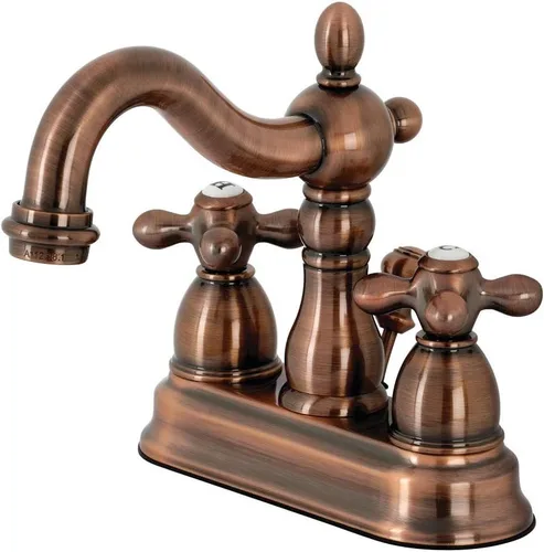 Vista 10 de Kingston KB160ALAC - Grifo de baño central de 4 pulgadas, cobre antiguo