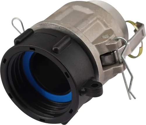 Vista 4 de Adaptador de asas IBC de 2", accesorios de leva y ranura, accesorios de asas IBC, adaptador macho de contrafuerte de 2 pulgadas x 2 pulgadas, rosca