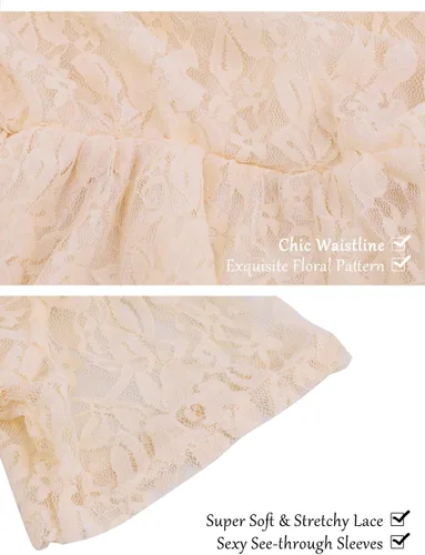 Vista 6 de Maxi vestido para embarazadas, de la marca JustVH, con encaje