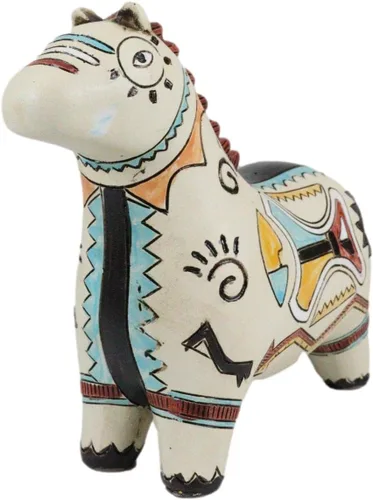 Vista 3 de Ebros Gift Nativo tribal americano azteca hopi estilo indio equino Mustang caballo animal tótem espíritu colección celestial cielo y tierra