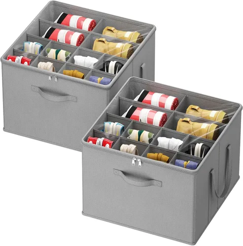 Vista 32 de Lifewit Organizador de almacenamiento de zapatos para armario para 12-16 pares, contenedor de almacenamiento grande de tela con cubierta
