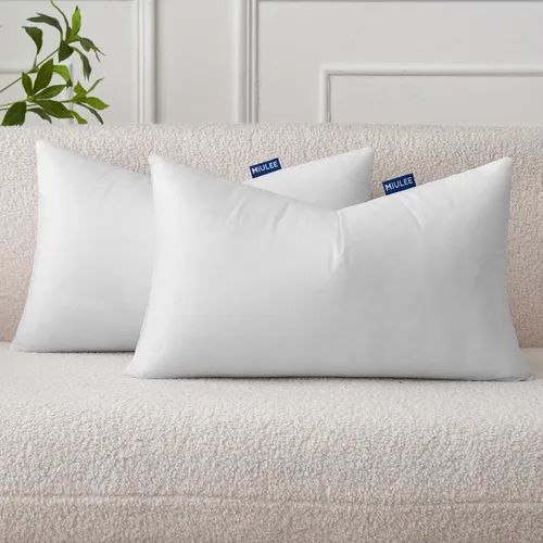 Vista 15 de MIULEE Relleno de almohada de 12 x 12 pulgadas, rellenos de almohada decorativos cuadrados, formas de almohada esponjosas de primera calidad