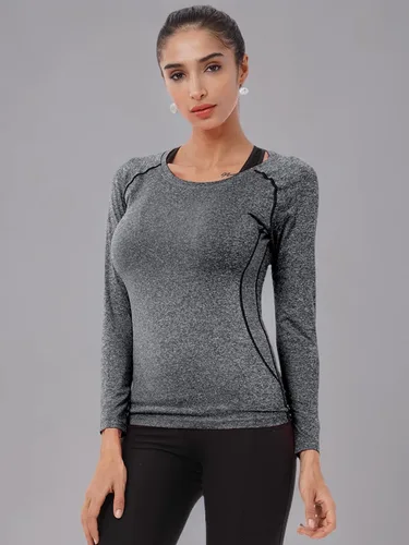 Vista 56 de CADMUS Paquete de 1 o 3 camisetas de entrenamiento de manga larga para mujer, camiseta de compresión de ajuste seco para correr