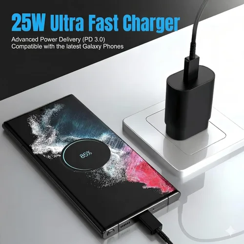Vista 7 de Paquete de 4 cables de carga rápida USB C a USB C de 60 W (6 pies, 6 pies, 10 pies, 10 pies) Type C to C Charger Cord Compatible with iPhone 17