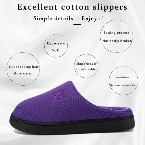 Vista 4 de Pantuflas de espuma viscoelástica para mujer y hombre.