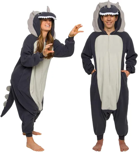 Vista 52 de Funziez! - Disfraz de Halloween para adultos, disfraz de animales y criaturas marinas, mameluco afelpado para cosplay, para mujeres y hombres