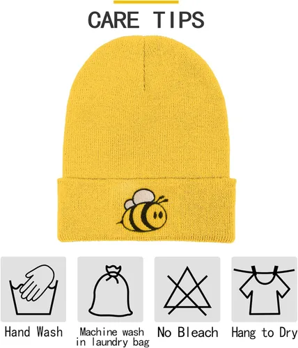 Vista 6 de Ozrhuve Lindo gorro de invierno - Gorro para mujer - Gorro de invierno con puños de calavera para reloj de pescador