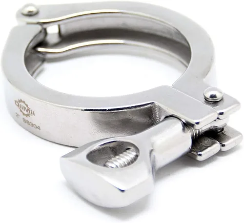 Vista 9 de Tri Clamp 0.5-0.75" Acero inoxidable 304 Heavy Duty Sanitaria Abrazadera Solo Pin con Junta de Silicona