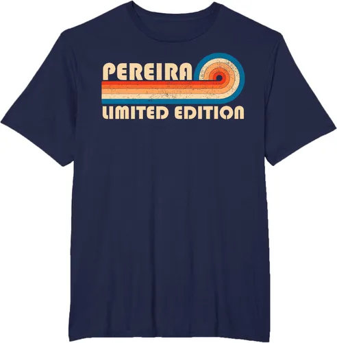 Vista 44 de PEREIRA - Camiseta vintage con apellido retro de los años 80 y 90, Negro