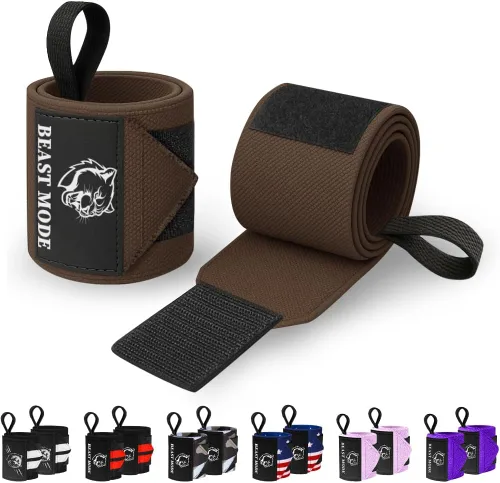 Vista 10 de TECEUM Weightlifting 18" & 12" Wrist Wraps with Thumb Loop – Heavy Duty Wrist Workout Braces for Men and Women – Ideal for Powerlifting, Strength