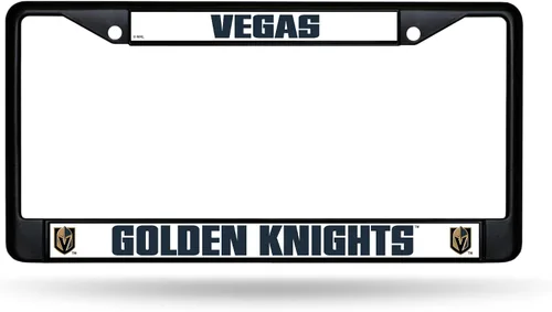 Vista 20 de Rico Industries NHL Hockey Anaheim Ducks - Marco cromado negro con insertos de plástico, 12 x 6 pulgadas, accesorio para automóvil o camión