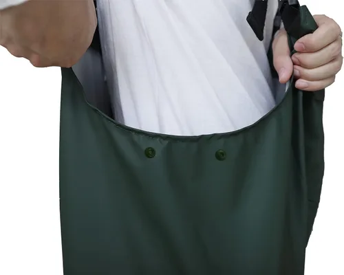 Vista 3 de RainRider Pantalones de lluvia con peto de trabajo para hombres y mujeres, pantalones resistentes al agua, pantalones de trabajo, overol de pesca