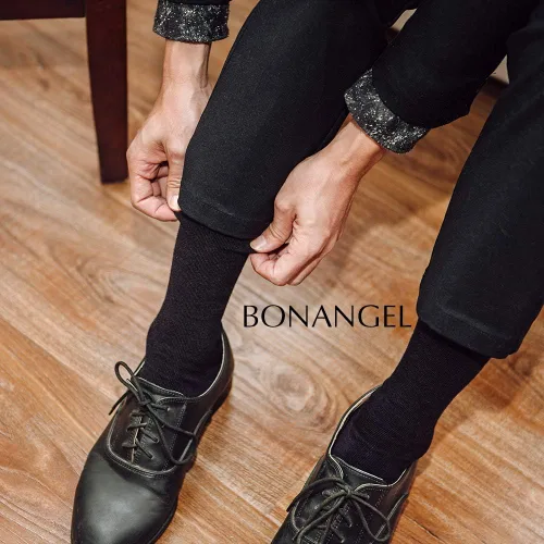 Vista 8 de Calcetines de lana merino para hombre, calcetines de lana cálida de invierno, calcetines de vestir negros, calcetines casuales