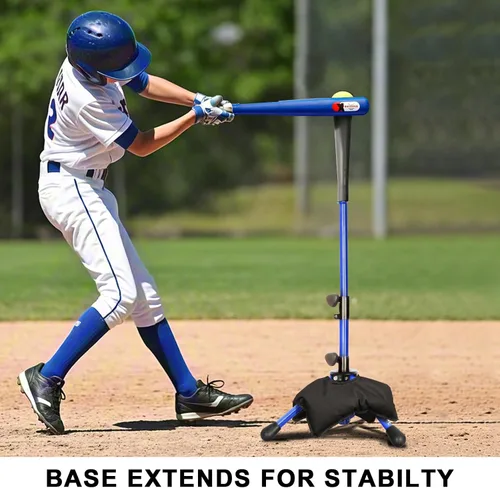 Vista 7 de BaseGoal - Tee de béisbol para niños, tee de bateo, tee de sóftbol, tee de bateo para jóvenes, tee de teeball, tee de viaje, altura fácilmente