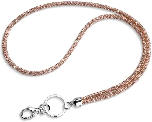 Vista 16 de Artscope Cordón para tarjetas de identificación, 34.8 pulgadas, correa de cuello de cristal brillante, cadena para mujer, collar (5 unidades)
