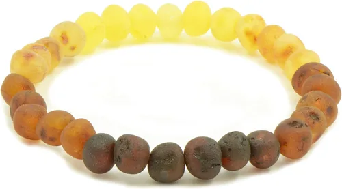 Vista 13 de Pulseras de ámbar crudo para adultos hechas con banda elástica, 7 pulgadas, hechas a mano con cuentas de ámbar báltico sin pulir/certificado