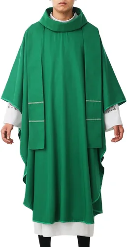 Vista 6 de BLESSUME Esperanza/Espíritu Iglesia Sacerdotes Sólidos Casulla Misas Vestiduras