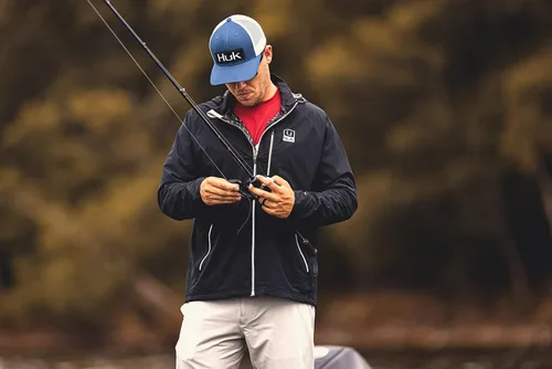 Vista 5 de HUK Chaqueta con cremallera impermeable y resistente al viento para hombre