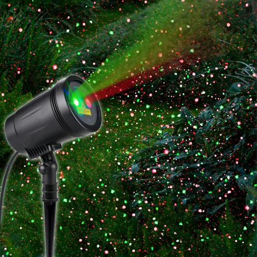 Vista 10 de Proyector de luces láser de Navidad para exteriores: impermeable al aire libre decoraciones de Navidad luz láser, luces de Navidad de proyección Luz