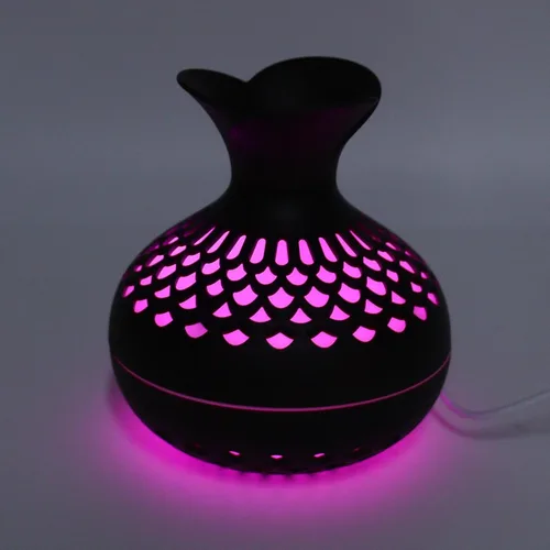 Vista 7 de Honio Mist Humidificador, difusor de grano de madera para dormitorios (marrón oscuro)