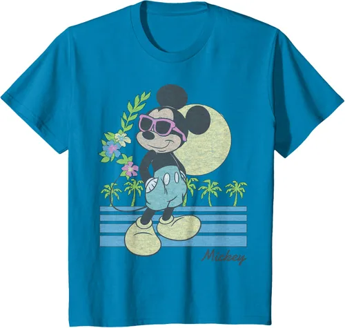Vista 7 de Disney Mickey and Friends Mickey Retro Beach Camiseta S Gris Oscuro