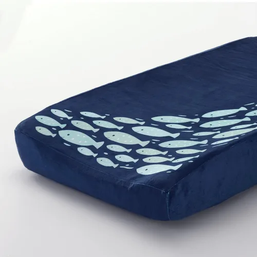 Vista 2 de Lambs & Ivy Funda para cambiador de pañales Oceania - Blue Fish