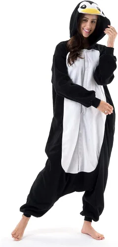 Vista 2 de Beauty Shine Unisex Adult Cartoon Costume Halloween Christmas Sleepwear Jumpsuit Onesies Plush Cosplay Pajamas