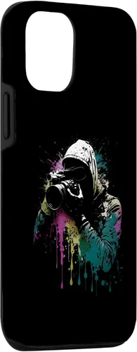 Vista 3 de iPhone 15 Fotógrafo con cámara reflex Splash Art Photography Case