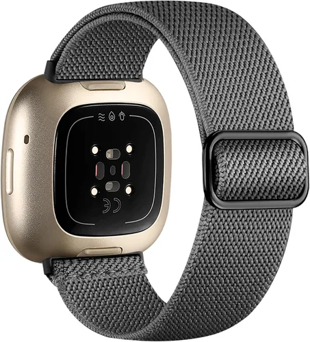Vista 25 de Maledan Banda de Repuesto para Correas Fitbit Sense Hombres Mujeres, Correa de Reloj Elástica de Nylon Transpirable Suave para Versa 3/Versa 4