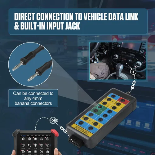 Vista 5 de OBD2 Breakout Box Diagnóstico Herramienta de escaneo para monitorear señales de protocolo/alimentación/tierra, monitor de protocolo OBDII