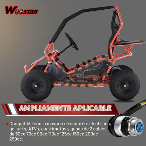 Vista 4 de WOOSTAR Interruptor de llave de encendido de 5 pines para 50cc 70cc 90cc 110cc 125cc 150cc 200cc 250cc dune Buggy Go Kart ATV 4 Wheeler Quad