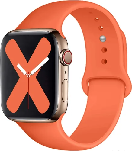 Vista 15 de Saucyi Compatible con Apple Watch Band 1.614 in 1.575 in 1.496 in 1.929 in 1.772 in 1.732 in 1.654 in, correa deportiva de silicona suave con cierre