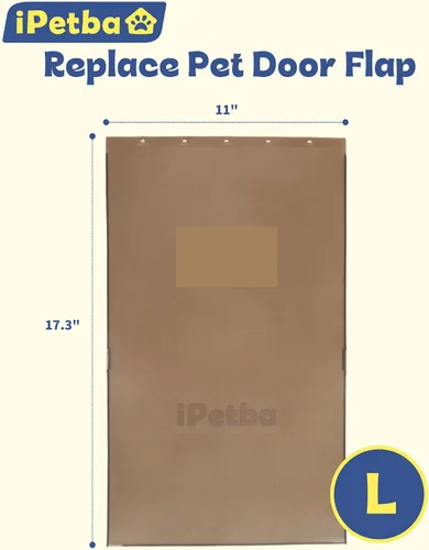 Vista 5 de Solapas de repuesto grandes para puerta de perro, 11 x 17 3/10 pulgadas, reemplazo flexible y duradero para puerta de perro, resistente a