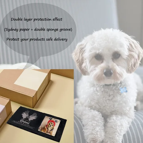 Vista 7 de Bivei Piedras conmemorativas personalizadas para mascotas, regalo de piedra conmemorativa negra para jardín, marcador de tumbas para mascotas