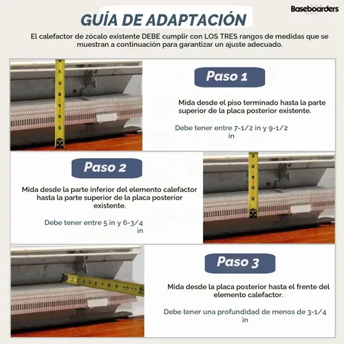 Vista 9 de Baseboarders Basic Series Cubierta Deslizable para Calentador de Zócalo de Acero Galvanizado de 3 pies (36 pulgadas) + Tapas Terminales Izquierda