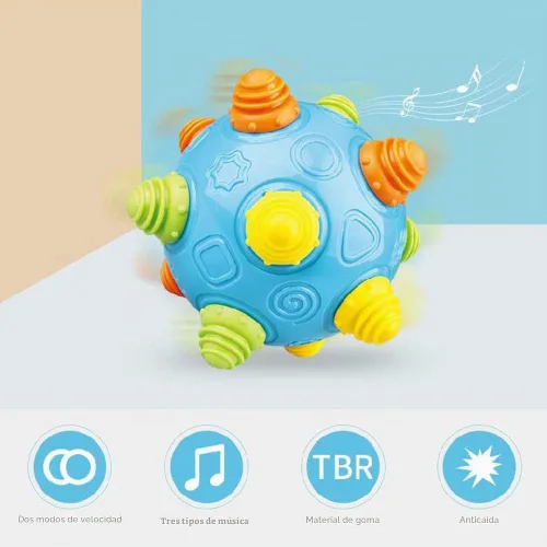 Vista 4 de teytoy - Pelota de baile musical para bebé, sin BPA, pelota sensorial de desarrollo para niños y niñas