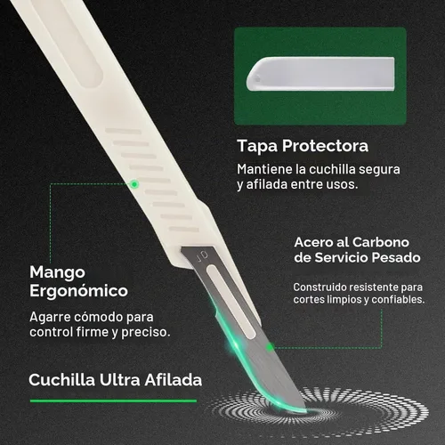 Vista 3 de VIVOSUN Cuchillas de acero de alto carbono #10 para plantas de corte