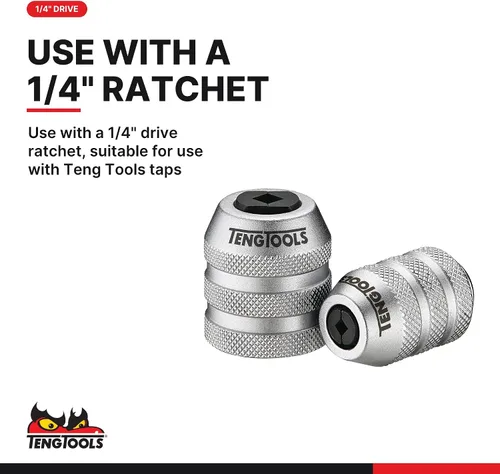 Vista 2 de Teng Tools 1/4 Drive Tap Chuck Tap Sockets M5 - M12 Métrico - M140072